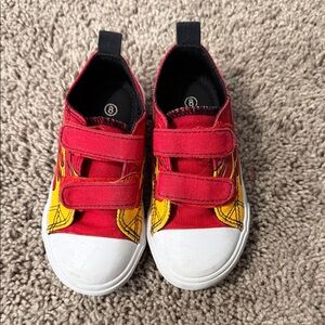 Kids Red and Yellow Velcro Sneakers